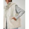 imageImily Bela Womens Winter Sherpa Fleece Vest Stand Collar Button Down Sleeveless Jacket Casual Hooded Coat OuterwearBeige
