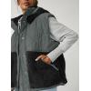 imageImily Bela Womens Winter Sherpa Fleece Vest Stand Collar Button Down Sleeveless Jacket Casual Hooded Coat OuterwearBlack