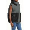 imageImily Bela Womens Winter Sherpa Fleece Vest Stand Collar Button Down Sleeveless Jacket Casual Hooded Coat OuterwearBlack