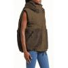 imageImily Bela Womens Winter Sherpa Fleece Vest Stand Collar Button Down Sleeveless Jacket Casual Hooded Coat OuterwearBrown