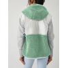 imageImily Bela Womens Winter Sherpa Fleece Vest Stand Collar Button Down Sleeveless Jacket Casual Hooded Coat OuterwearGreen