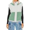 imageImily Bela Womens Winter Sherpa Fleece Vest Stand Collar Button Down Sleeveless Jacket Casual Hooded Coat OuterwearGreen