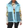imageImily Bela Womens Winter Sherpa Fleece Vest Stand Collar Button Down Sleeveless Jacket Casual Hooded Coat OuterwearLight Blue