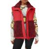 imageImily Bela Womens Winter Sherpa Fleece Vest Stand Collar Button Down Sleeveless Jacket Casual Hooded Coat OuterwearRed