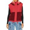 imageImily Bela Womens Winter Sherpa Fleece Vest Stand Collar Button Down Sleeveless Jacket Casual Hooded Coat OuterwearRed