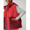 imageImily Bela Womens Winter Sherpa Fleece Vest Stand Collar Button Down Sleeveless Jacket Casual Hooded Coat OuterwearRed