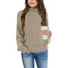 Z3-cable Knit-khaki