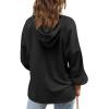 imageImily Bela Girls Button Up Hoodies Casual V Neck Long Sleeve Pullover Sweatshirts Tunic TopsBlack