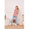 imageImily Bela Girls Button Up Hoodies Casual V Neck Long Sleeve Pullover Sweatshirts Tunic TopsPink