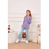 imageImily Bela Girls Button Up Hoodies Casual V Neck Long Sleeve Pullover Sweatshirts Tunic TopsPurple