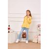 imageImily Bela Girls Button Up Hoodies Casual V Neck Long Sleeve Pullover Sweatshirts Tunic TopsYellow