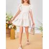 imageImily Bela Girls Square Neck Summer Dress Ruffle Sleeve Aline Swing Casual Party Mini Dresses 514 YearsCreamy White
