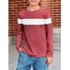 imageImily Bela Kids Boys T Shirts Casual Long Sleeve Color Block Tops Crewneck Loose Basic Tees 514 YearsRed