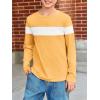 imageImily Bela Kids Boys T Shirts Casual Long Sleeve Color Block Tops Crewneck Loose Basic Tees 514 YearsYellow