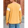 imageImily Bela Kids Boys T Shirts Casual Long Sleeve Color Block Tops Crewneck Loose Basic Tees 514 YearsYellow