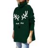 imageImily Bela Ugly Christmas Sweater for Women Oversized Turtleneck Long Batwing Sleeve Knitted Cozy Pullover SweatersDark Green
