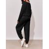 imageImily Bela Womens 2 Piece Jogger Sets Loungewear Outfits Long Sleeve Drawstring Tops Elastic Waist Pants Lounge Set TracksuitBlack