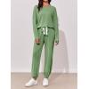 imageImily Bela Womens 2 Piece Jogger Sets Loungewear Outfits Long Sleeve Drawstring Tops Elastic Waist Pants Lounge Set TracksuitGreen
