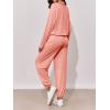 imageImily Bela Womens 2 Piece Jogger Sets Loungewear Outfits Long Sleeve Drawstring Tops Elastic Waist Pants Lounge Set TracksuitPink