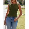 imageImily Bela Womens Going Out Casual Tank Tops 2025 Trendy Summer Basic Sleeveless Backless T Shirts Cute Slim Fit Y2K TeeArmy Green