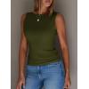 imageImily Bela Womens Going Out Casual Tank Tops 2025 Trendy Summer Basic Sleeveless Backless T Shirts Cute Slim Fit Y2K TeeArmy Green