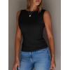 imageImily Bela Womens Going Out Casual Tank Tops 2025 Trendy Summer Basic Sleeveless Backless T Shirts Cute Slim Fit Y2K TeeBlack