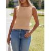 imageImily Bela Womens Going Out Casual Tank Tops 2025 Trendy Summer Basic Sleeveless Backless T Shirts Cute Slim Fit Y2K TeeKhaki