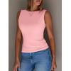 imageImily Bela Womens Going Out Casual Tank Tops 2025 Trendy Summer Basic Sleeveless Backless T Shirts Cute Slim Fit Y2K TeePink