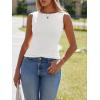 imageImily Bela Womens Going Out Casual Tank Tops 2025 Trendy Summer Basic Sleeveless Backless T Shirts Cute Slim Fit Y2K TeeWhite