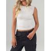 imageImily Bela Womens Going Out Casual Tank Tops 2025 Trendy Summer Basic Sleeveless Backless T Shirts Cute Slim Fit Y2K TeeWhite