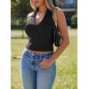 imageImily Bela Womens Halter Backless Crop Tops Y2k Going Out Deep V Neck Sexy Tank Top Slim Fit Sleeveless TopsBlack