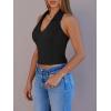 imageImily Bela Womens Halter Backless Crop Tops Y2k Going Out Deep V Neck Sexy Tank Top Slim Fit Sleeveless TopsBlack