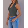 imageImily Bela Womens Halter Backless Crop Tops Y2k Going Out Deep V Neck Sexy Tank Top Slim Fit Sleeveless TopsDark Grey