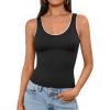imageImily Bela Womens Rib Knitted Tank Tops Crew Neck Summer Tops Sleeveless Going Out Camis Casual Loose Fit 2025Black