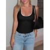imageImily Bela Womens Rib Knitted Tank Tops Crew Neck Summer Tops Sleeveless Going Out Camis Casual Loose Fit 2025Black