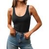 imageImily Bela Womens Rib Knitted Tank Tops Crew Neck Summer Tops Sleeveless Going Out Camis Casual Loose Fit 2025Black