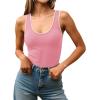 imageImily Bela Womens Rib Knitted Tank Tops Crew Neck Summer Tops Sleeveless Going Out Camis Casual Loose Fit 2025Pink