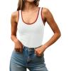 imageImily Bela Womens Rib Knitted Tank Tops Crew Neck Summer Tops Sleeveless Going Out Camis Casual Loose Fit 2025White