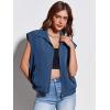 imageImily Bela Womens Sleeveless Jackets Zip Up Elastic Hem Lightweight Casual Summer Tops Anorak Outerwear VestsNavy