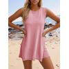 imageImily Bela Womens Summer Sweater Sets Sleeveless Knit Tank Tops Matching Shorts 2 Piece Beach Vacation OutfitsPink