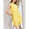 imageImily Bela Womens Summer Sweater Sets Sleeveless Knit Tank Tops Matching Shorts 2 Piece Beach Vacation OutfitsYellow