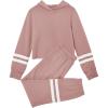 imageGirls Sweatsuits Crop Tops Hoodies and Sweatpants Athletic Clothing Lounge Sets