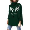 imageImily Bela Ugly Christmas Sweater for Women Oversized Turtleneck Long Batwing Sleeve Knitted Cozy Pullover SweatersDark Green