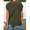 image:imageImily Bela Summer Fall Short Sleeve Sweater for Women 2026 Crew Neck Ribbed Knit Vests Trendy Pullover TopsArmy Green