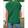 image:imageImily Bela Summer Fall Short Sleeve Sweater for Women 2026 Crew Neck Ribbed Knit Vests Trendy Pullover TopsGreen