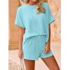 image:imageImily Bela Womens 2 Piece Outfits 2025 Oversized Summer Short Sets Casual Beach Ribbed Short Sleeve Matching Set