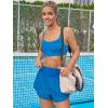 image:imageImily Bela Womens Running Shorts Workout Elastic High Waisted Loose Fit 2 in 1 Active Gym Biker ShortsBlue