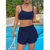 image:imageImily Bela Womens Running Shorts Workout Elastic High Waisted Loose Fit 2 in 1 Active Gym Biker ShortsNavy