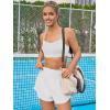 image:imageImily Bela Womens Running Shorts Workout Elastic High Waisted Loose Fit 2 in 1 Active Gym Biker ShortsWhite