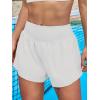 image:imageImily Bela Womens Running Shorts Workout Elastic High Waisted Loose Fit 2 in 1 Active Gym Biker ShortsWhite